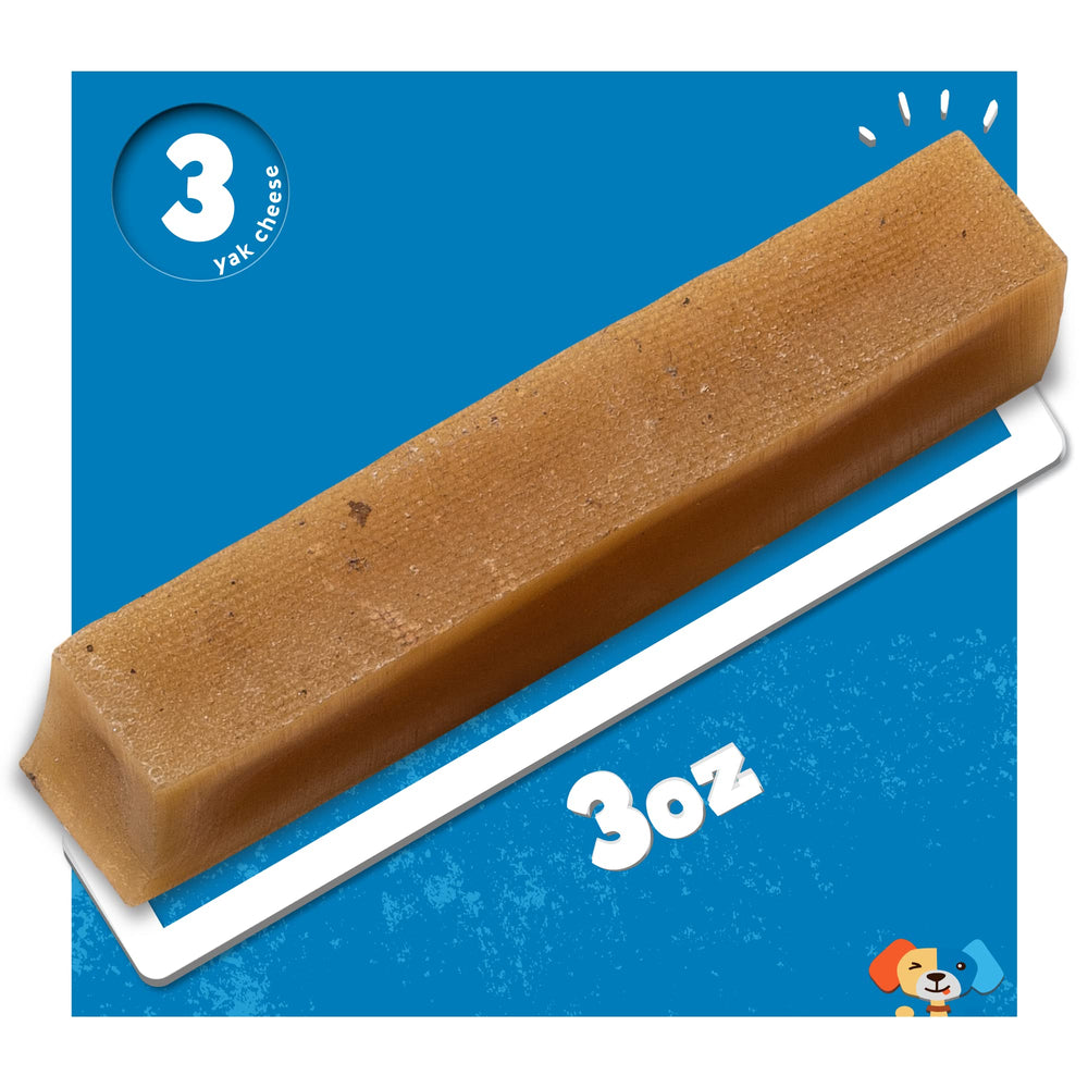 Jack&Pup barra queso yak Himalaya para perros grandes; libre de lactosa y sin grasa añadida