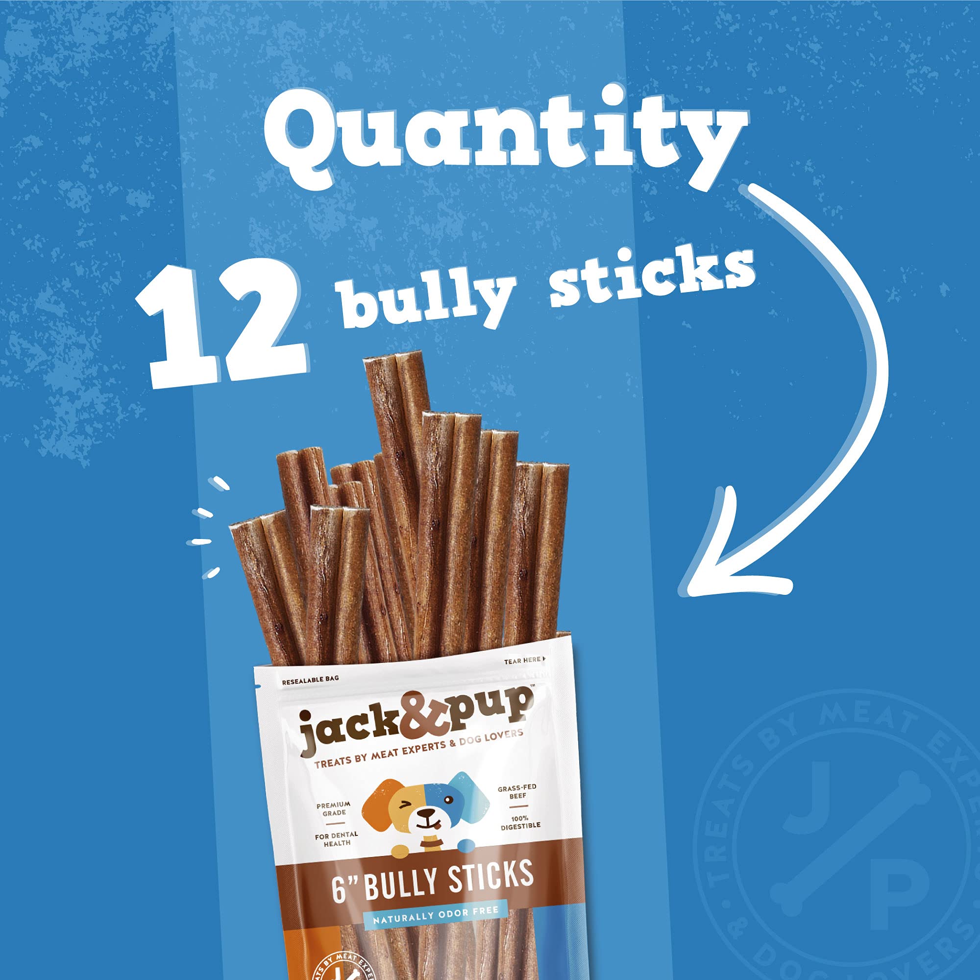 JackPup palitos de res 100% puro, snack natural para perros.