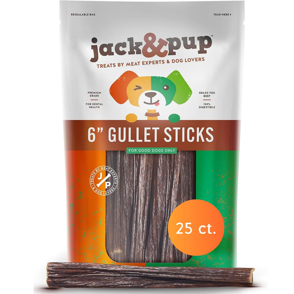 Jack&Pup Tiras de Esófago para Perros: masticación prolongada y sabor a res.