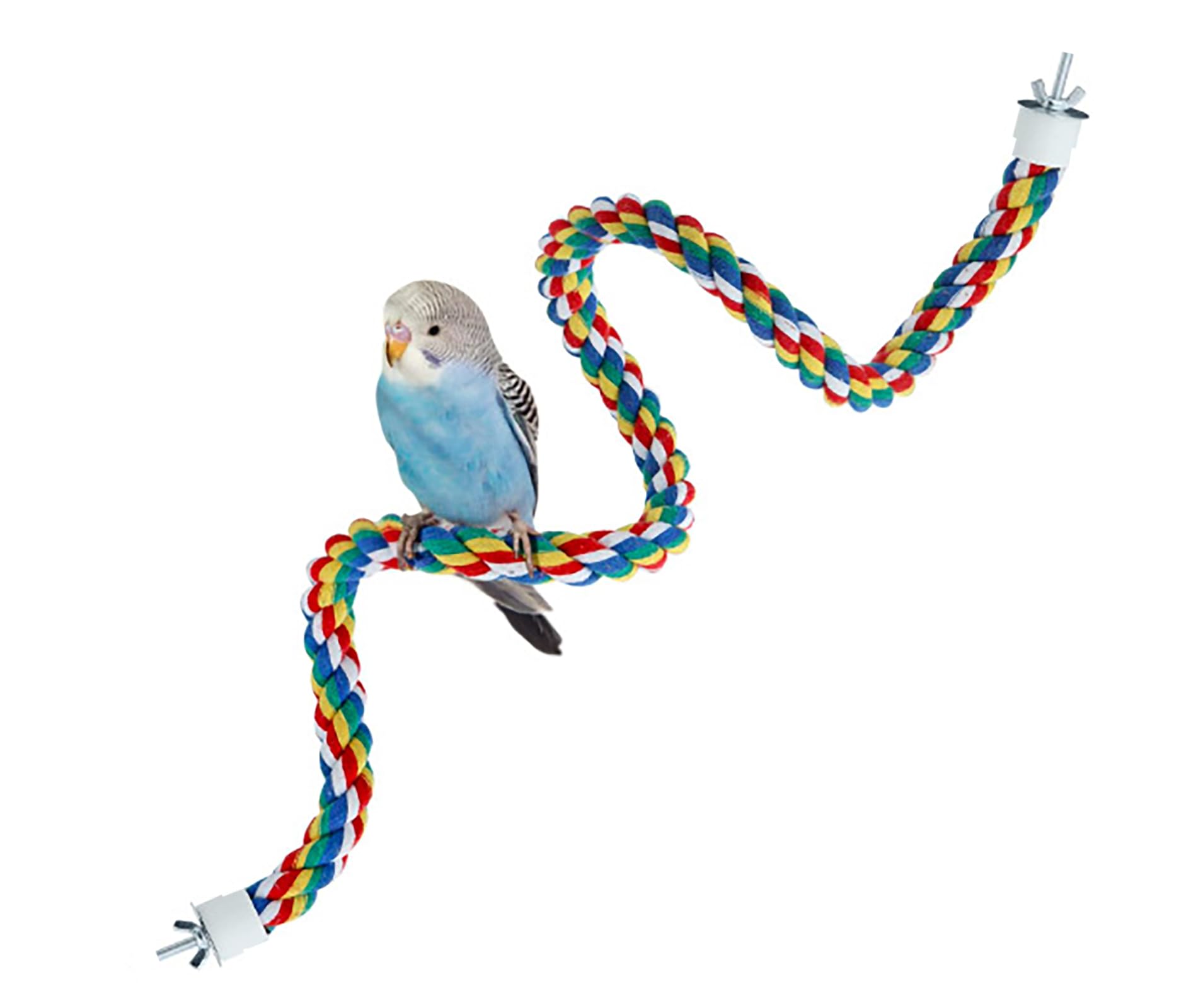 Percha Jackrofe de cuerda de algodón colorida, ideal para juego y agarre seguro.