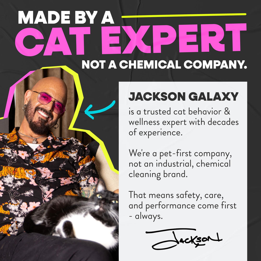 Jackson Galaxy EX; uso seguro en hogares con mascotas y niños.