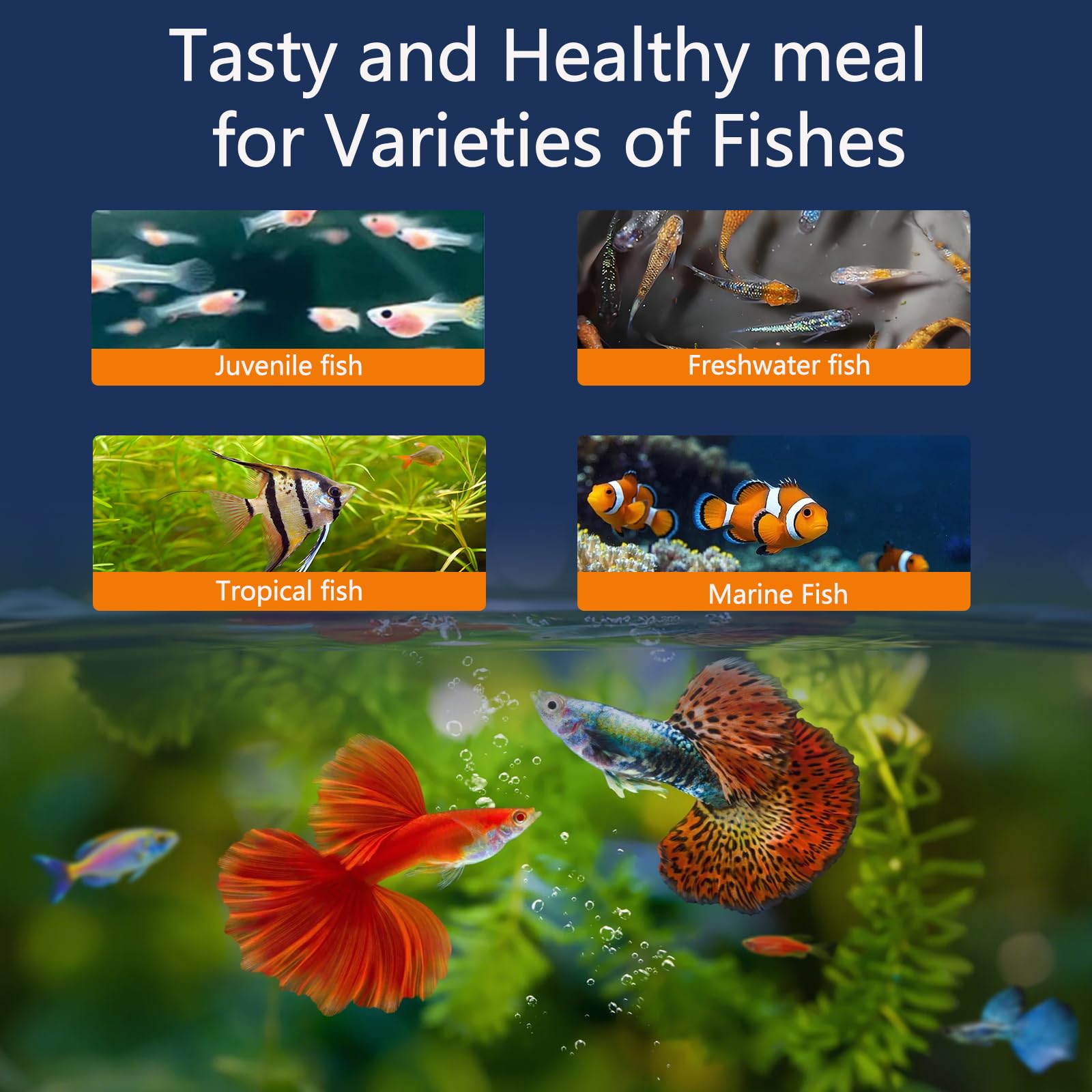 JADINGSFARM comida para peces pequeños, artemia, porción lista para alimentar