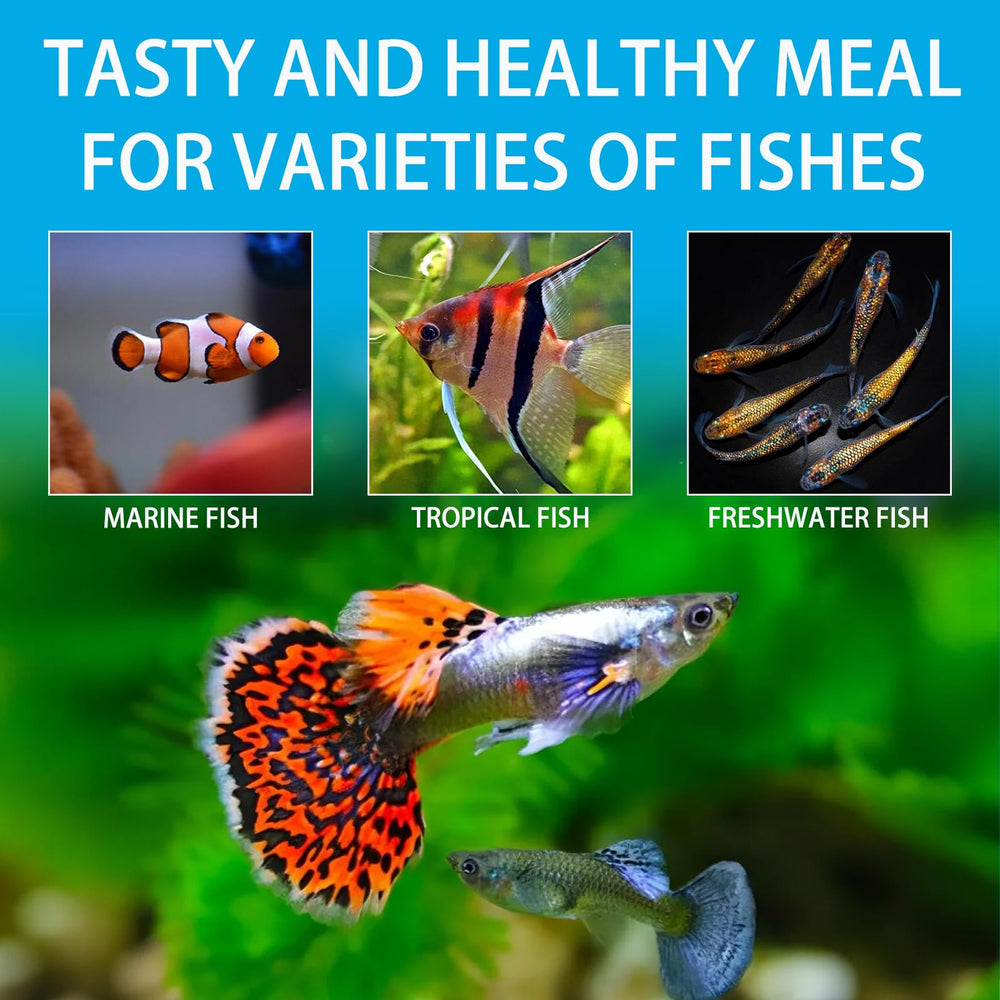 JADINGSFARM: Envase sellado que mantiene la frescura del alimento para peces.