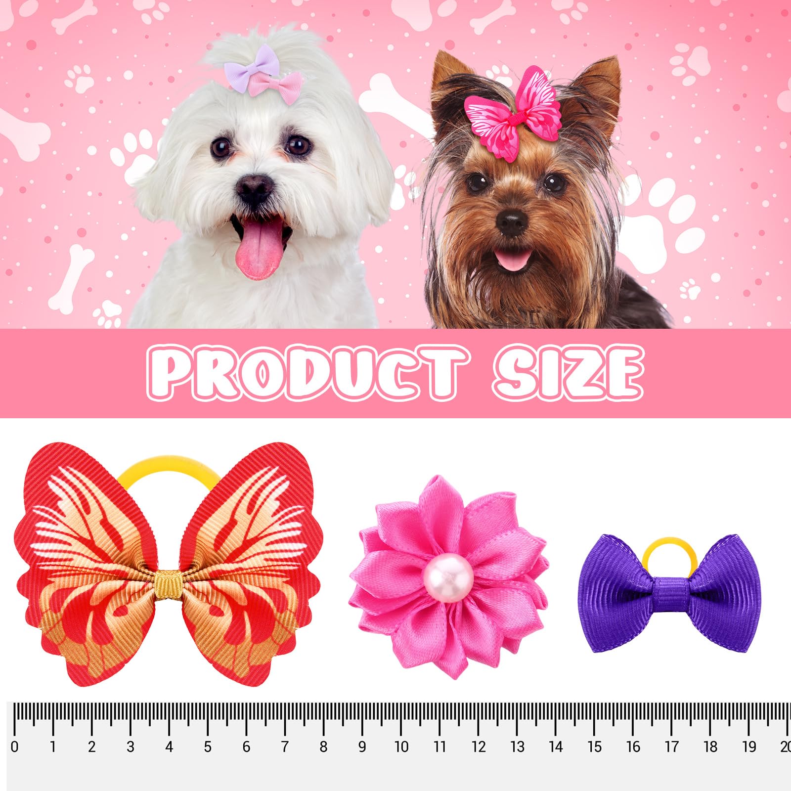 Lazo Janinka flor con perlas para perros, accesorio elegante para eventos