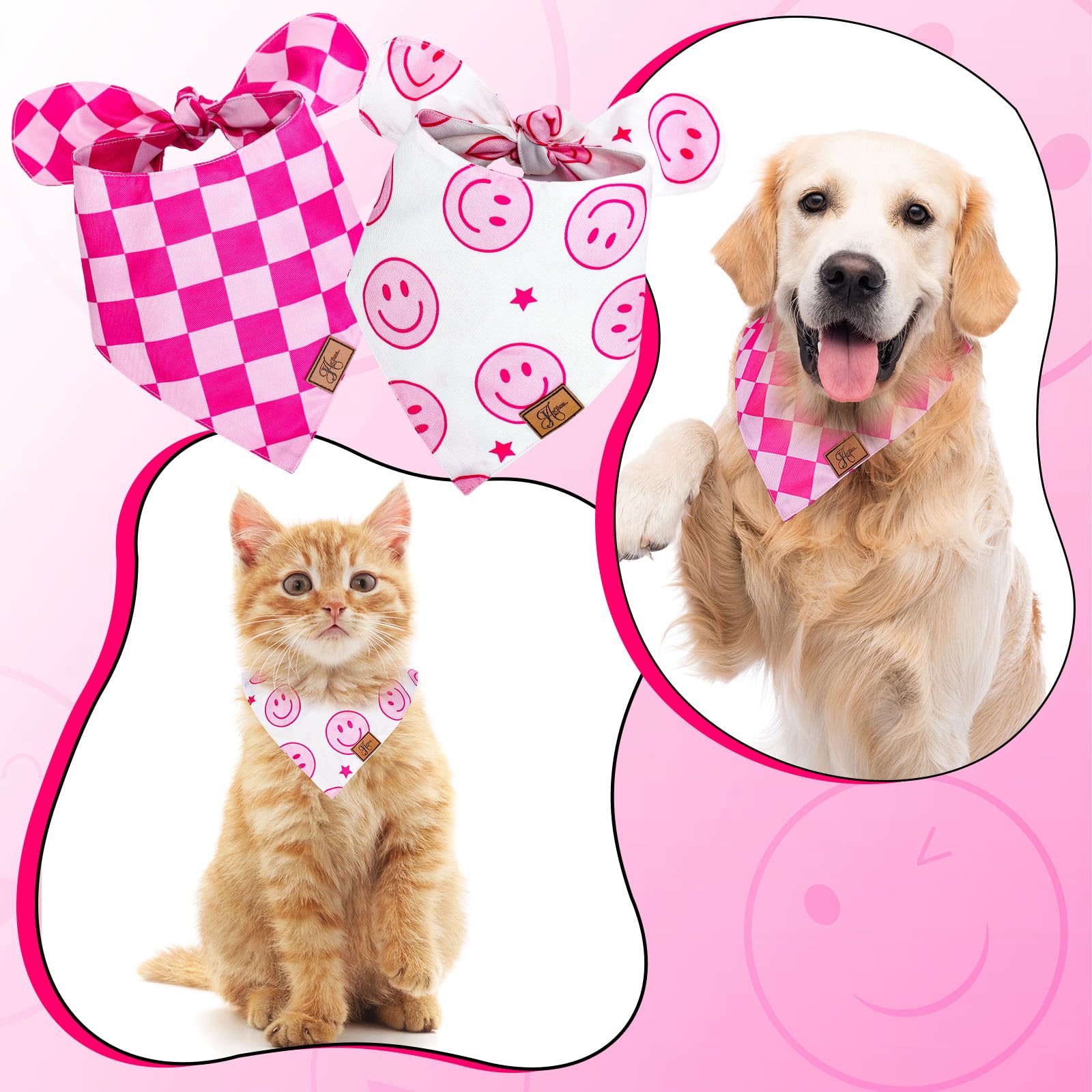 Bandana JarThenaAMCS para perro, diseño retro, añade estilo durante paseos.
