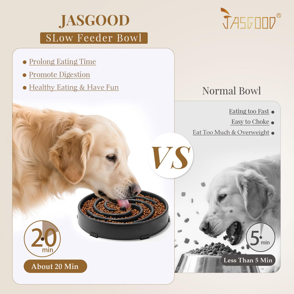 Bol ralentisseur JASGOOD – focus anti-glouton pour chiens rapides