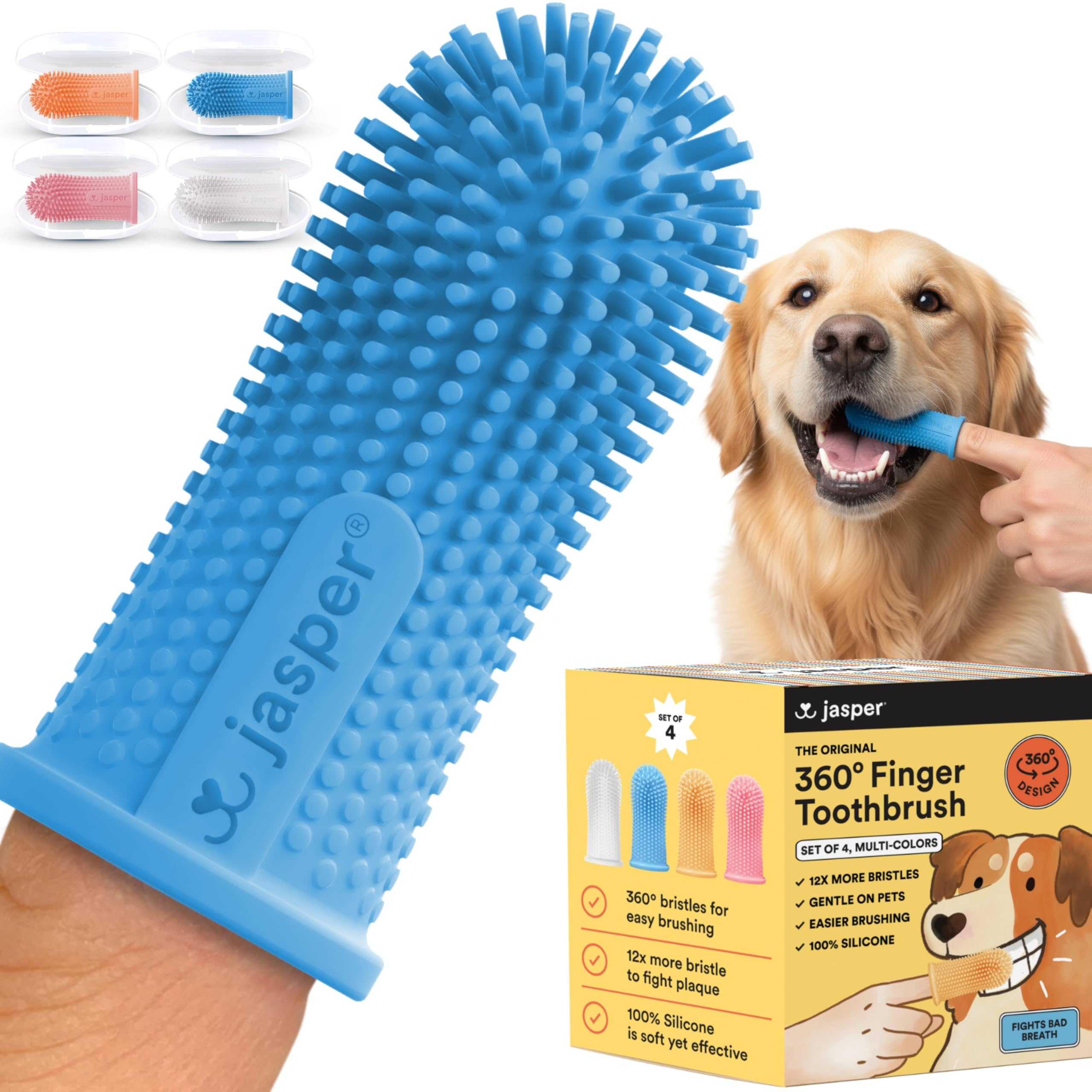 Jasper cepillo-dientes-perro-360-grados facilita limpieza completa