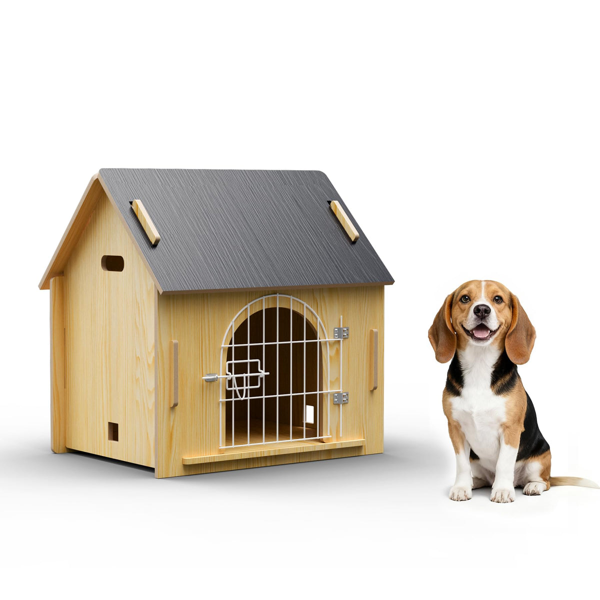 Jatindear casa-perro-interior con cierre de puerta para seguridad diaria.