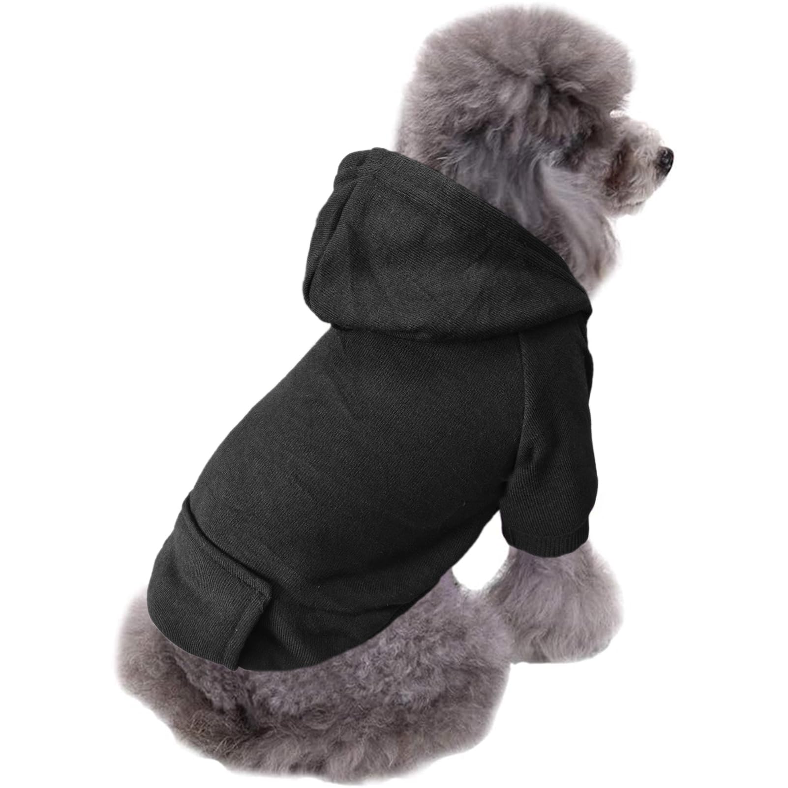 Jecikelon sudadera con capucha para perro pequeño, mantiene calor en paseos
