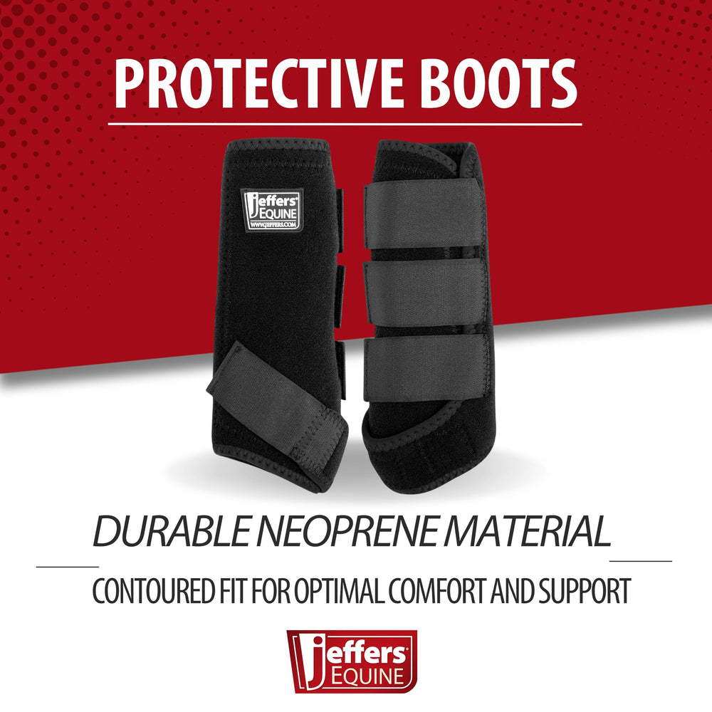 Jeffers botas protectoras caballo, neopreno trasero, soporte estable durante movimientos