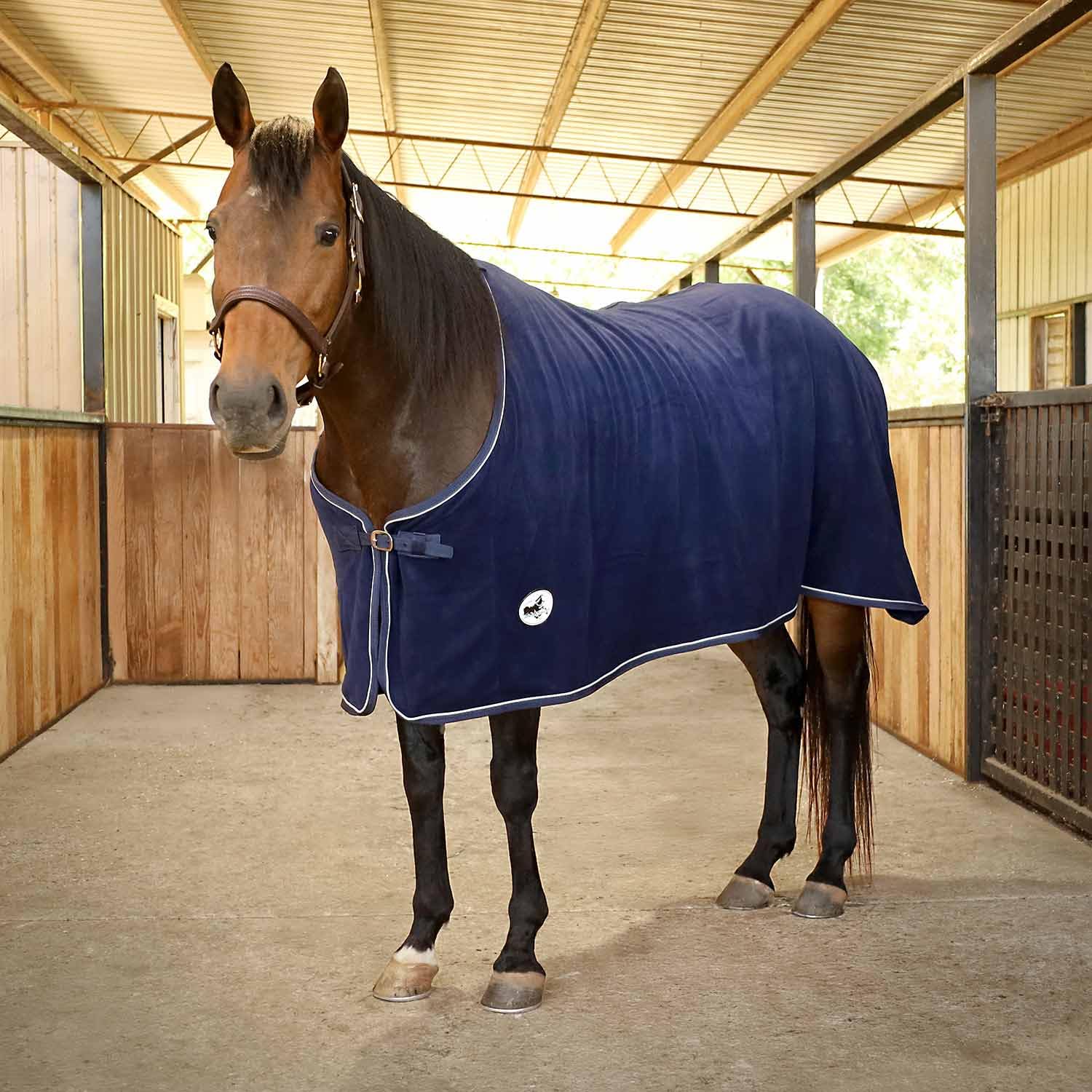 Manta Jeffers Equine Élite forro polar 66pulgadas: protección cálida tras el ejercicio