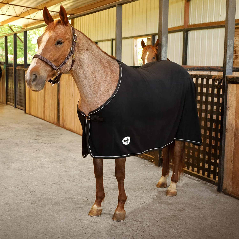 Manta Jeffers Elite para caballos, vista frontal, favorece enfriamiento post ejercicio.