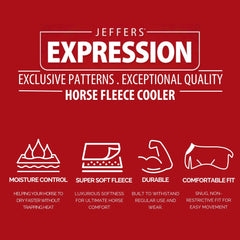 Jeffers Expression Fleece Cooler felpa absorbente para secar caballos tras baño.