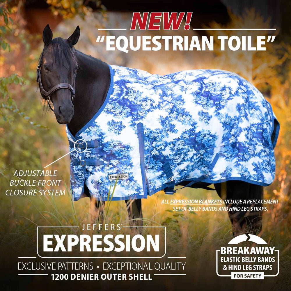 Manta Jeffers Expression impermeable para caballos con ajuste cómodo.