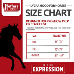 Jeffers Expression Lycra Hood coordinado con manta y botas para un set completo