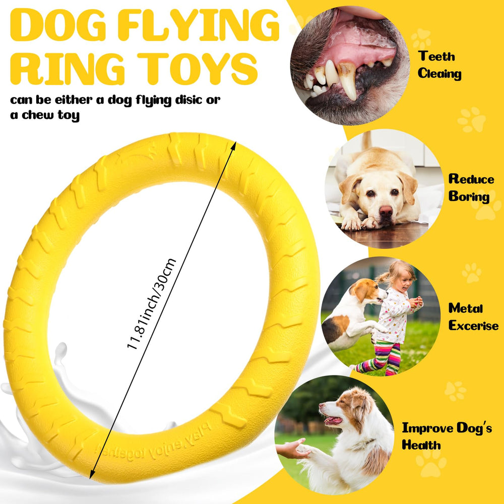 Jenaai anillo verde para perro, diseño robusto para juego activo