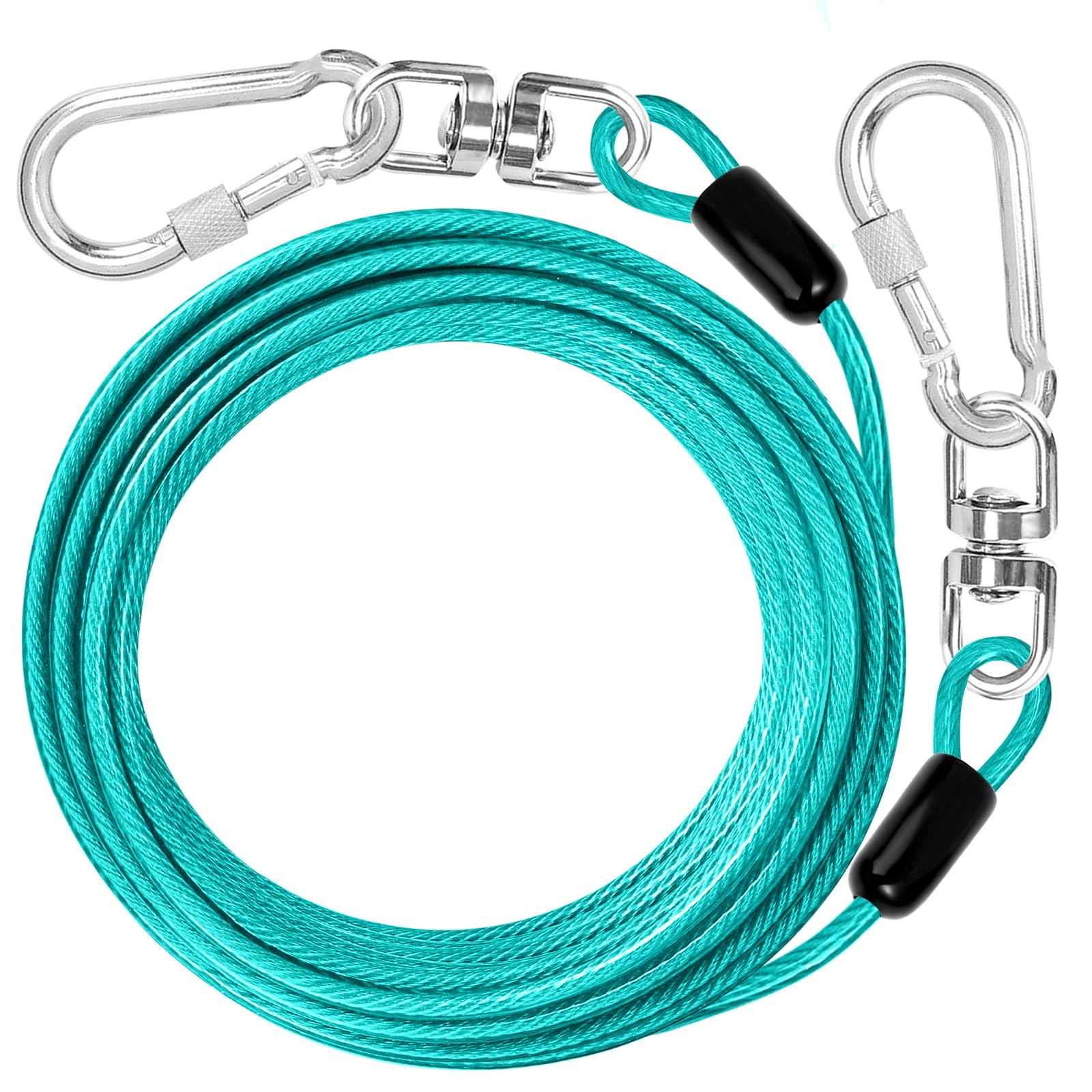 Jenico cable de amarre para perros 25 pies, duradero para exterior.