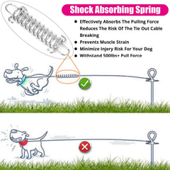Jenico cable para perros con gancho giratorio de 15 ft, duradero y fácil de controlar.