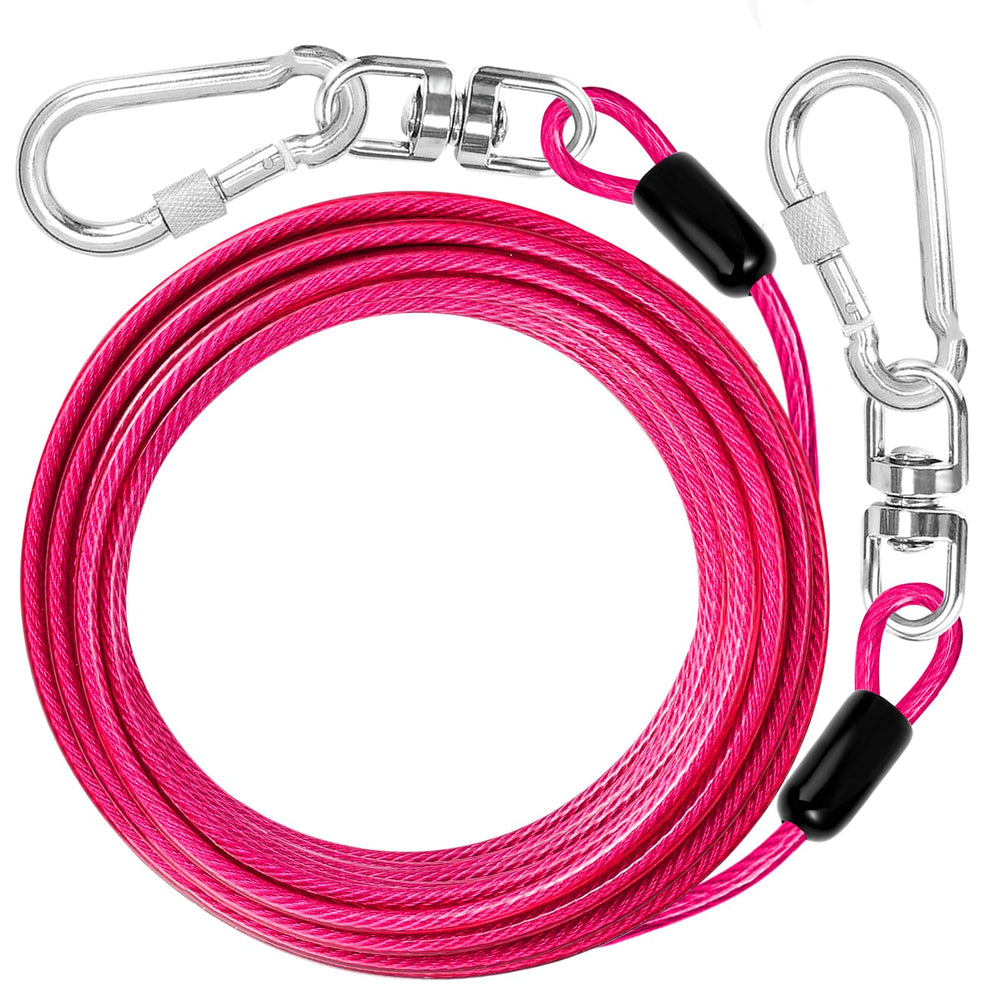 Jenico cable para exterior de 30 pies ofrece libertad controlada para perros