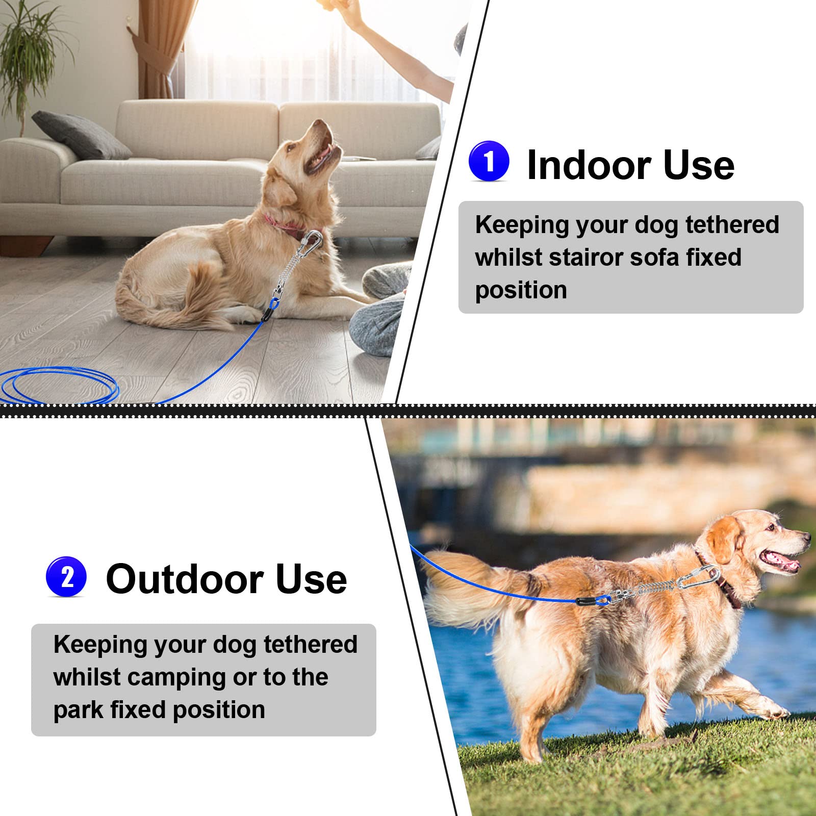 jenico cable-perro sin-enredos, giro suave durante paseos