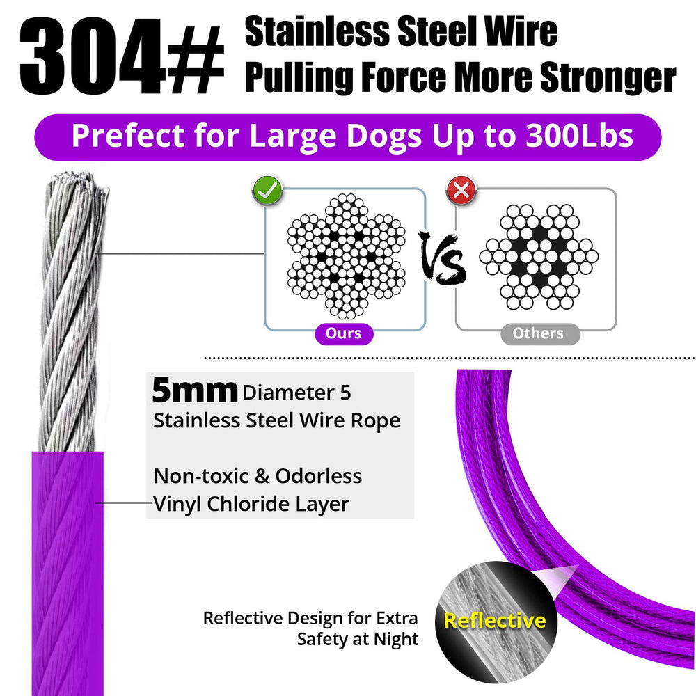 Cable de sujeción Jenico de 40 pies para uso exterior resistente