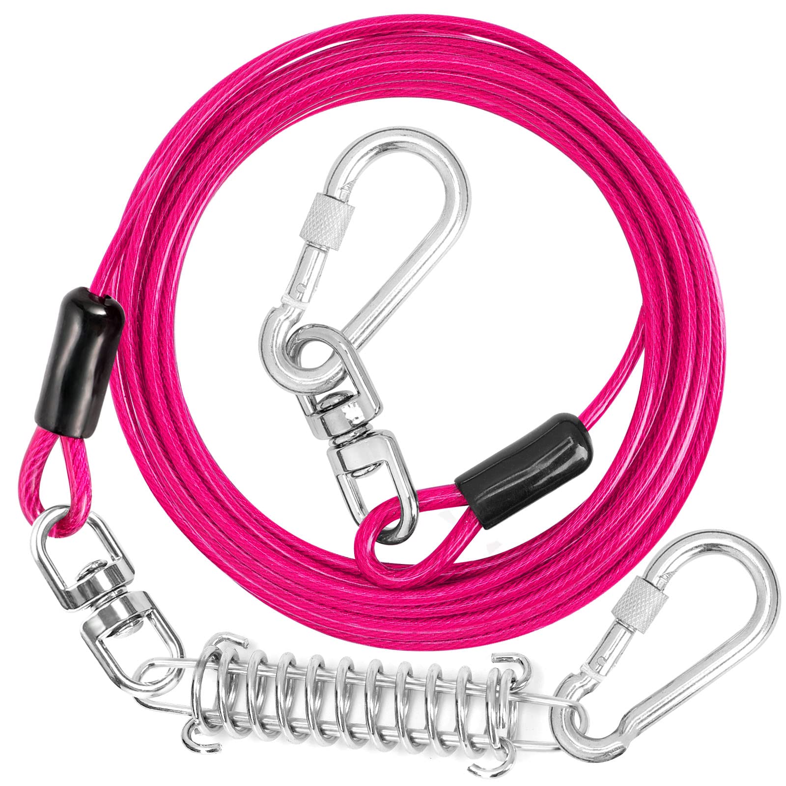jenico cable de sujeción para perros de 10 pies: seguridad y libertad en el patio.