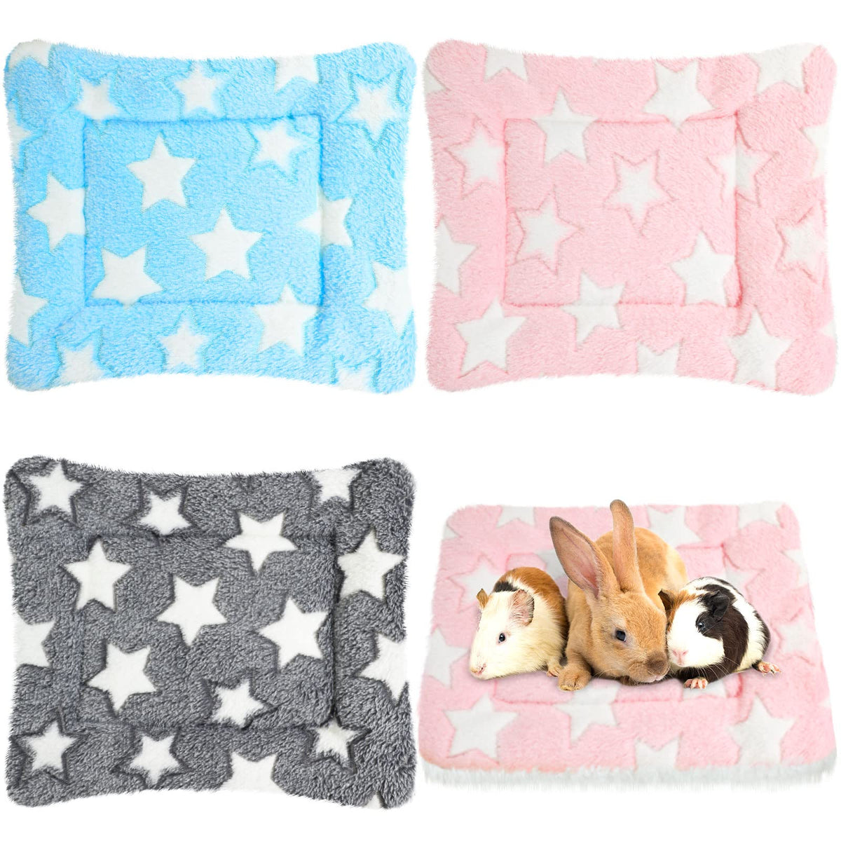 Jetec cama para conejillo de indias, conjunto de tres piezas en colores diferentes para elegir.