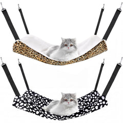 Jetec hamaca para gatos, diseño leopardo, refugio cálido para descanso.