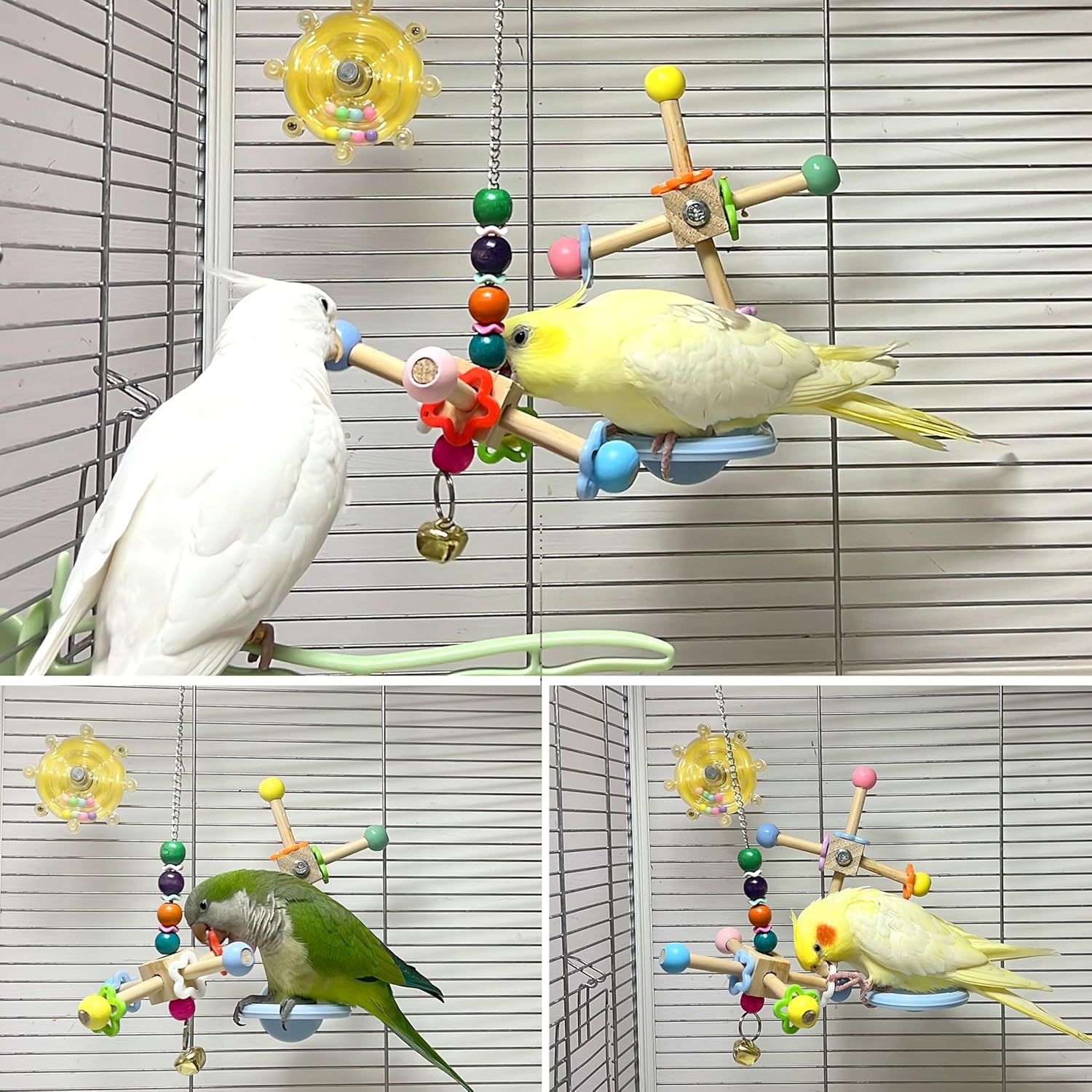 Jevnd conjunto de juguetes para aves, variedad de estímulos para horas de entretenimiento.