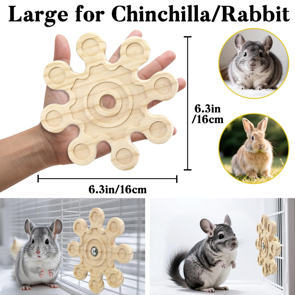 Jevnd juguete de enriquecimiento para chinchilla de madera: exploración sensorial segura