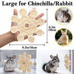 Jevnd juguete de enriquecimiento para chinchilla de madera: exploración sensorial segura