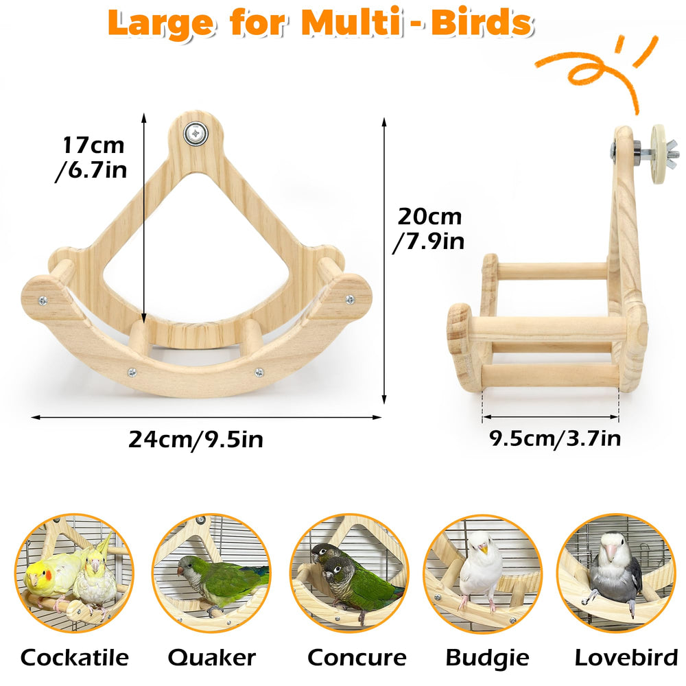 Jevnd percha para aves en grupo, ideal para 1-4 aves y socialización.