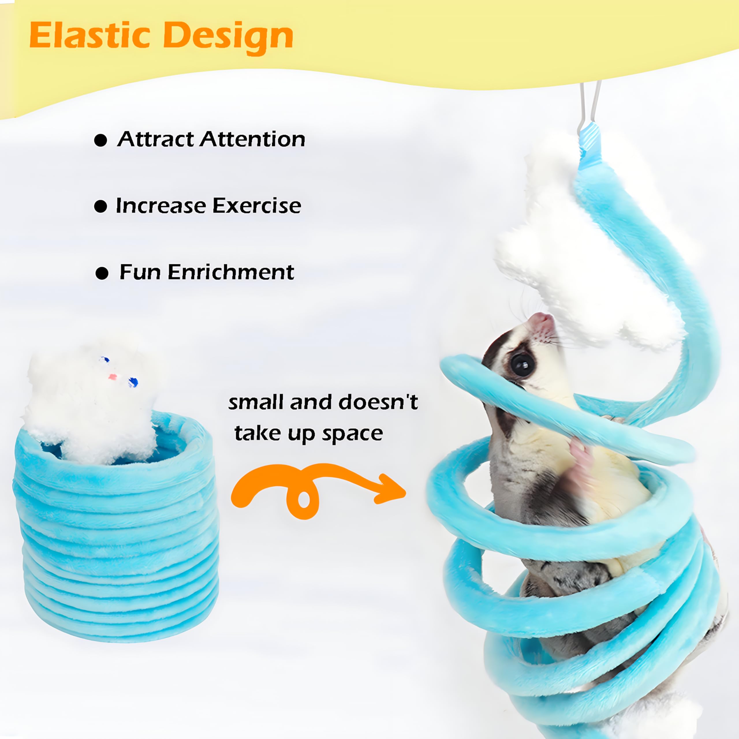 Jevnd Sugar Glider Toys: colgante-jaula para jaula, promueve exploración y juego seguro.