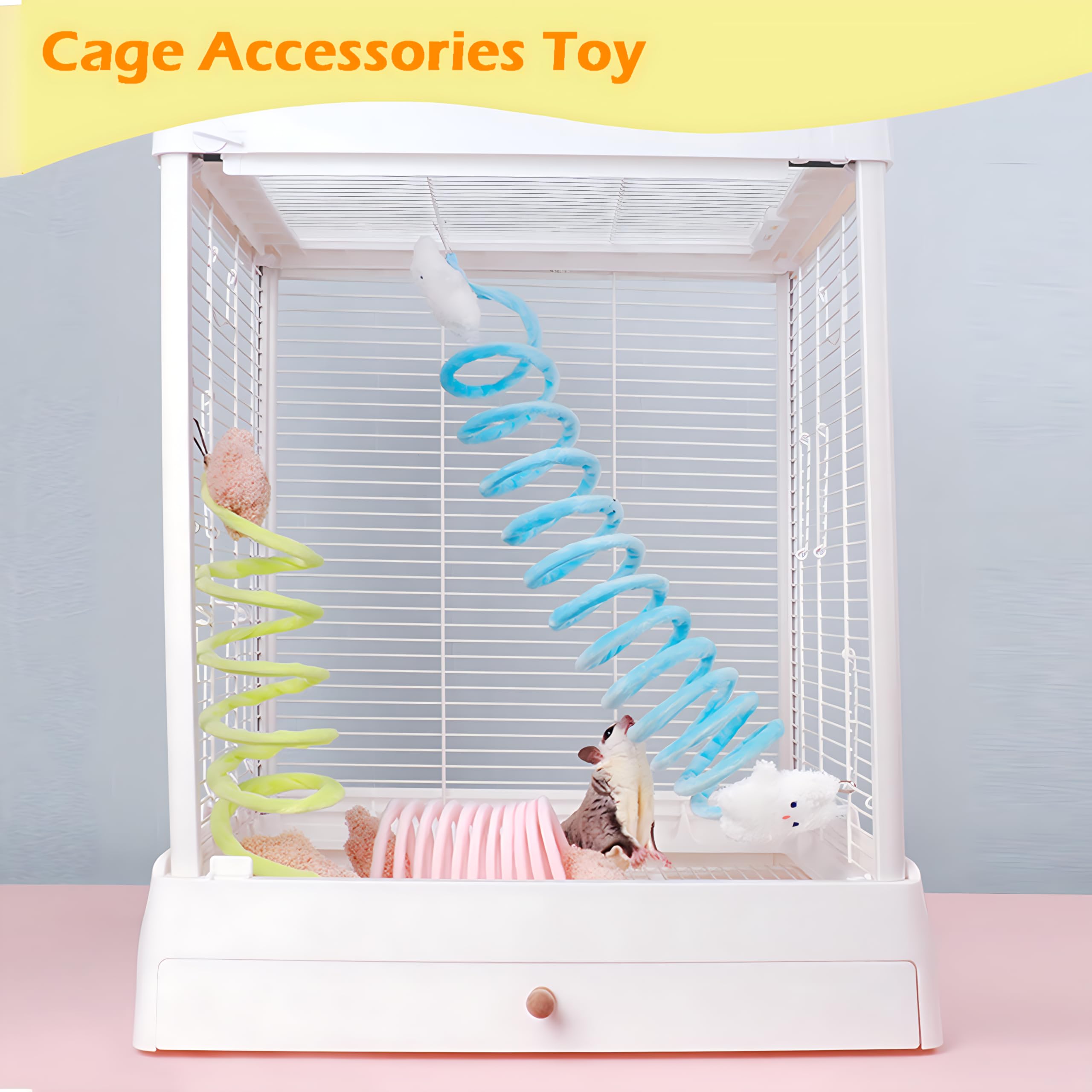 Jevnd Sugar Glider Toys: columpio suave de peluche, comodidad para mascotas pequeñas.
