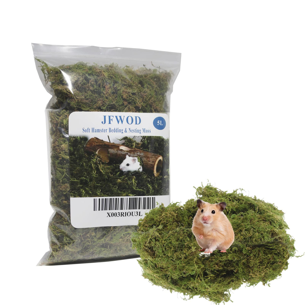 JFWOD Musgo Forestal para lecho suave de hámster, natural y cómodo.