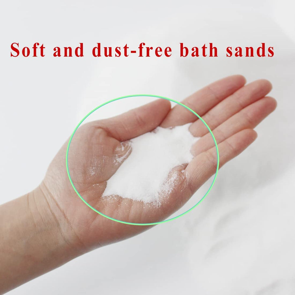 JFWOD arena suave natural para hámster, favorece relajación y juego durante el baño.
