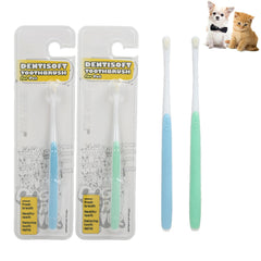 JGocot cepillo dientes para perros pequeños con cabeza micro, comodidad para mordidas sensibles.