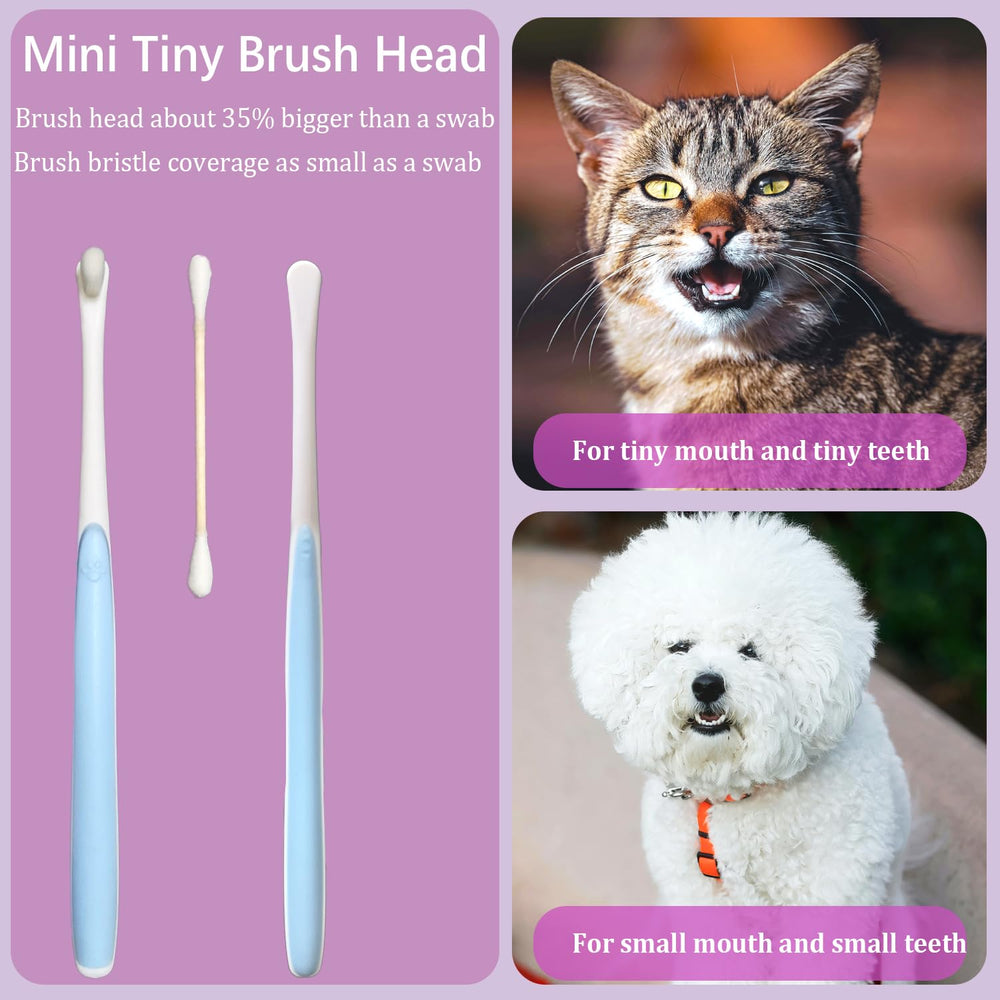 JGocot pack dental para mascotas con dos cepillos, ideal para rotación.