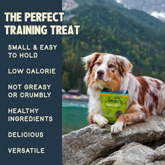 Proteína cricket de Jiminy, fácil de digerir para perros sensibles.