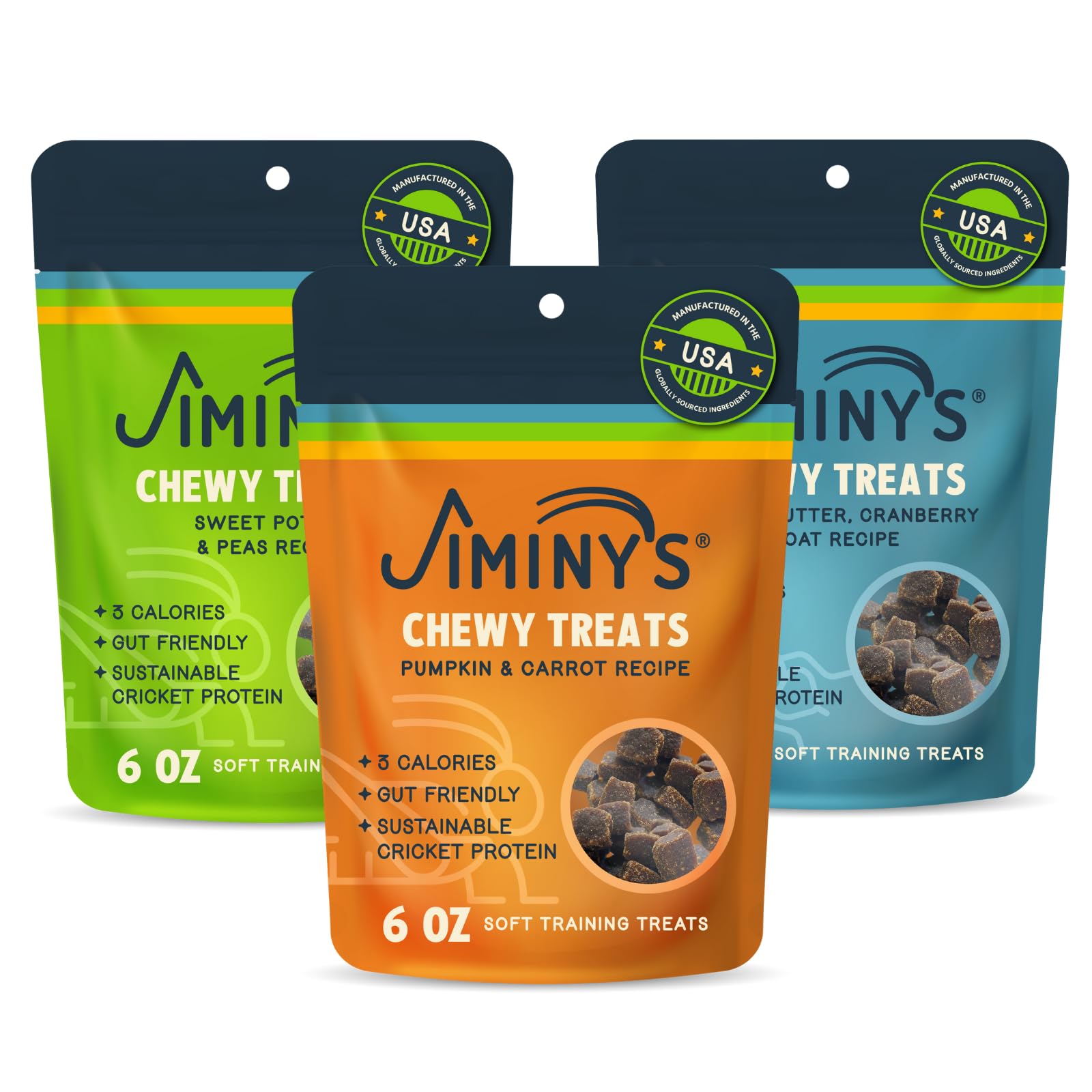 Jiminy's paquete-variedad-6oz: premio de entrenamiento para perros, refuerzo positivo.