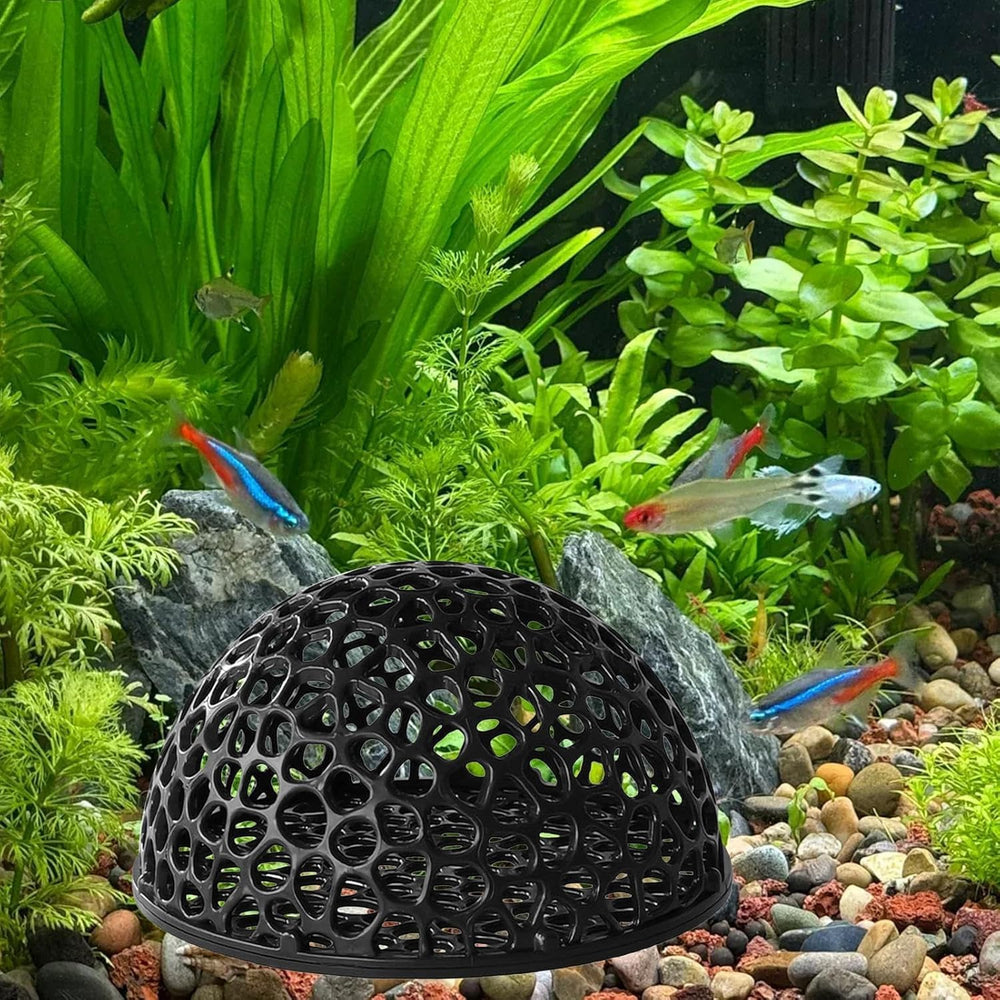 Refugio de plástico poroso JINJUMEI para acuario, añade hábitat natural.