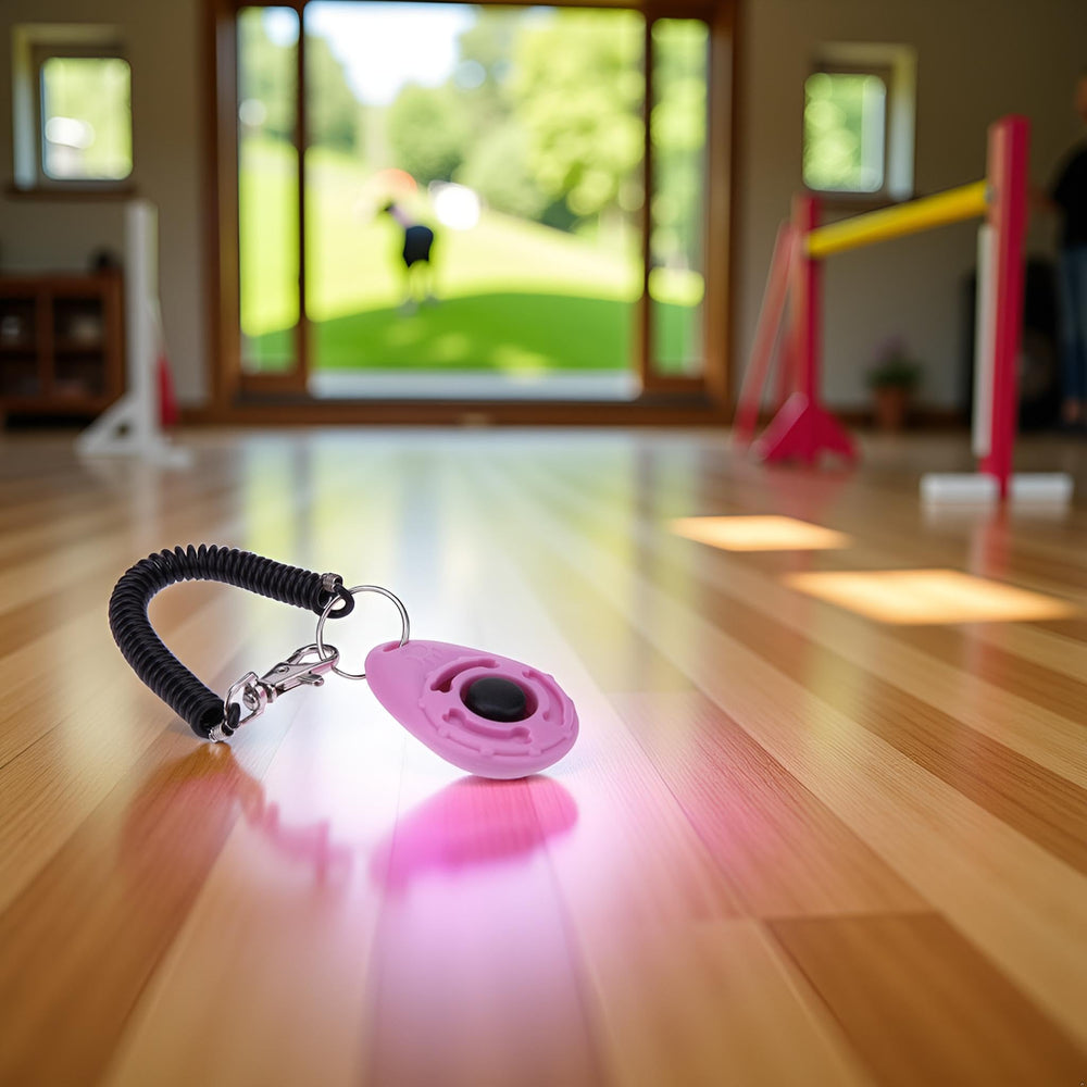 Clic Jinshining rosa, tamaño compacto para llevar durante paseos.