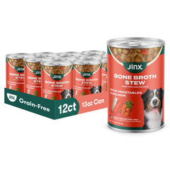 Jinx Caldo de Huesos para Perros con salmón y vegetales, textura suave para degustar
