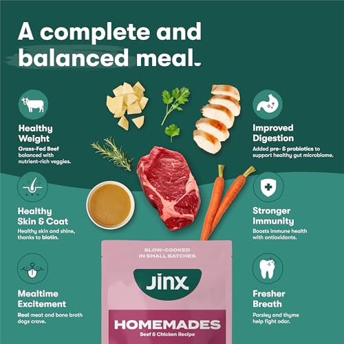 Jinx prebióticos en bolsa para digestión suave del perro.