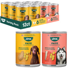 Jinx Premium: lata de salmón y paté, ideal para perros activos.