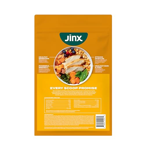 Textura crujiente de croquetas Jinx para masticación agradable.