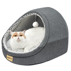 Jiupety cama-gato-interior: refugio cómodo para gato dentro de casa.