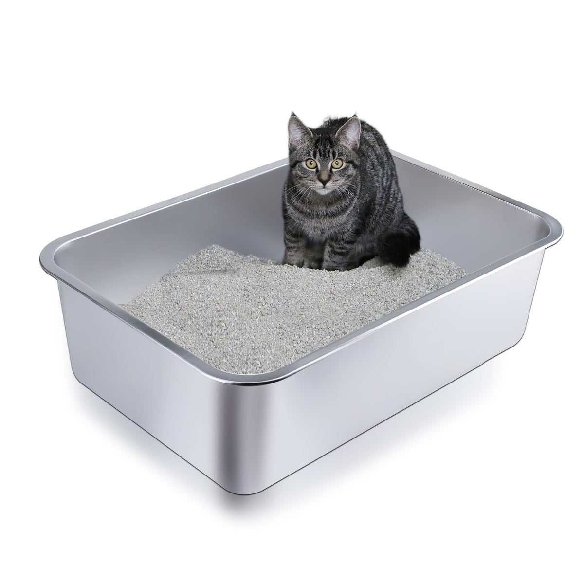 Caja JKQADWD de acero inoxidable con alto borde para menos salpicaduras