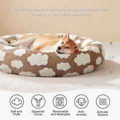 Cama JOEJOY Donut con bordes elevados para apoyar la cabeza