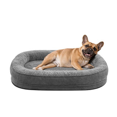 Cama ortopédica JOEJOY con espuma huevo para mayor soporte en perros medianos.